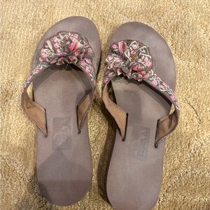 Floral Brown Sandals